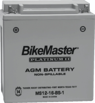 Picture of BikeMaster AGM Battery - MS12-16-BS-1