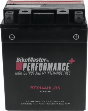Picture of BikeMaster Battery - BTX14AHL-BS