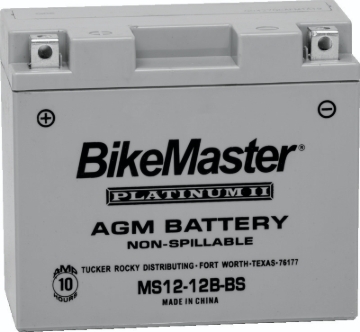 Picture of BikeMaster AGM Battery - MS12-12B-BS