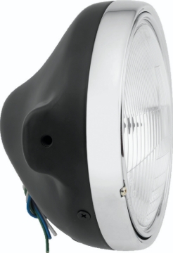 Picture of BikeMaster 7in Slim Headlight Side Mount - Black