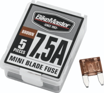Picture of BikeMaster 5Piece 7.5A Replacement Mini Blade Fuse