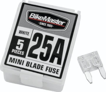 Picture of BikeMaster 5Piece 25A Replacement Mini Blade Fuse