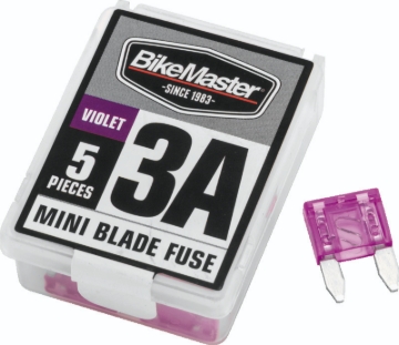 Picture of BikeMaster 5Piece 3A Replacement Mini Blade Fuse