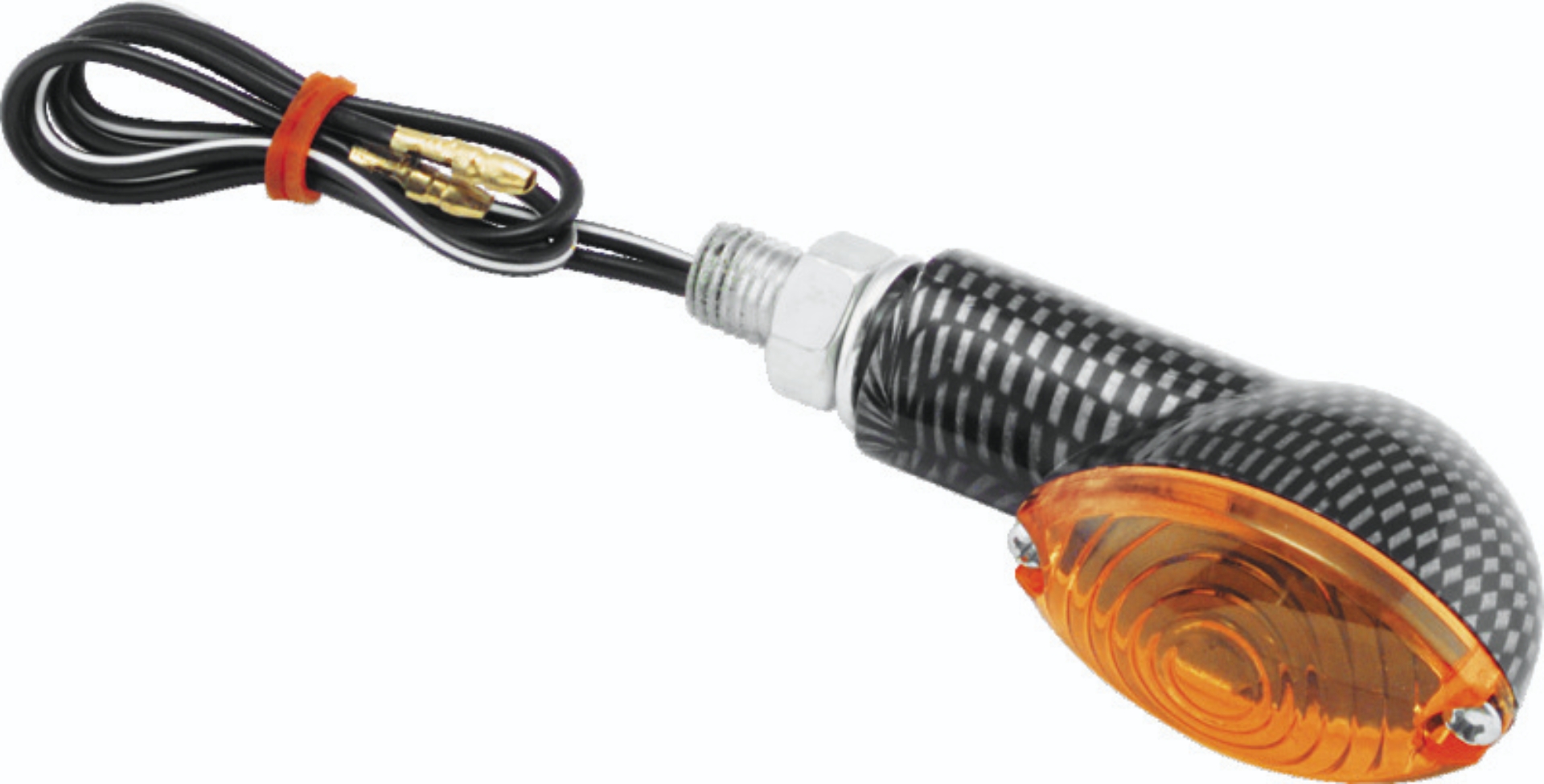 Picture of BikeMaster Ministalk Marker Light Oval Carbon/Amber