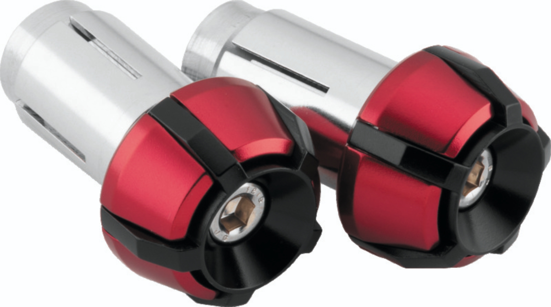 Picture of BikeMaster Anti-Vibration Bar Ends - Black/Red