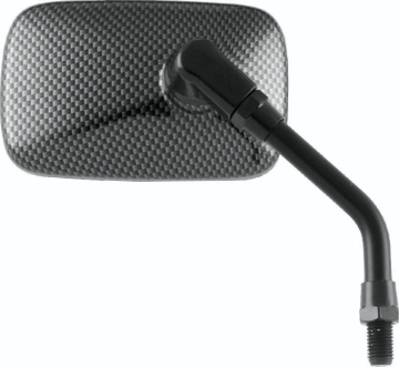 Picture of BikeMaster Mini Rectangle Mirror 10mm - Carbon Fiber - Each