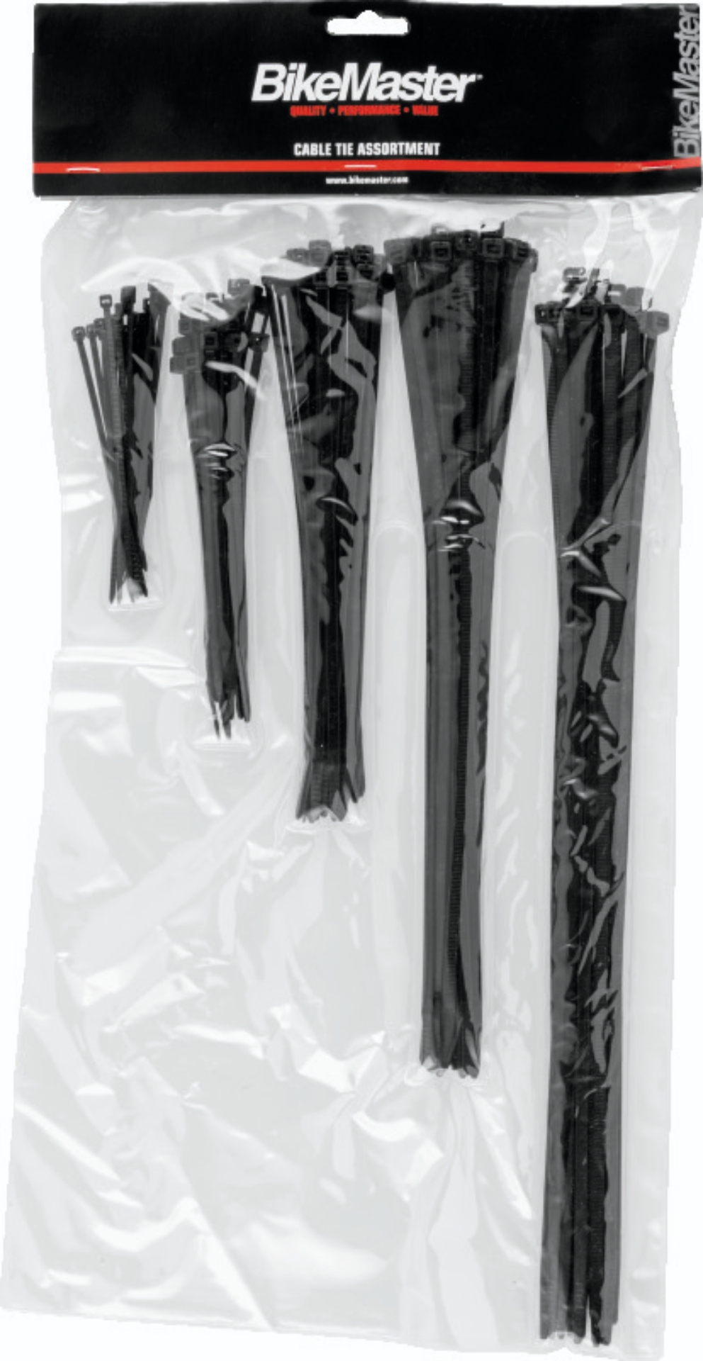 Picture of BikeMaster Assorted Cable Ties (Pack of 100) - Black