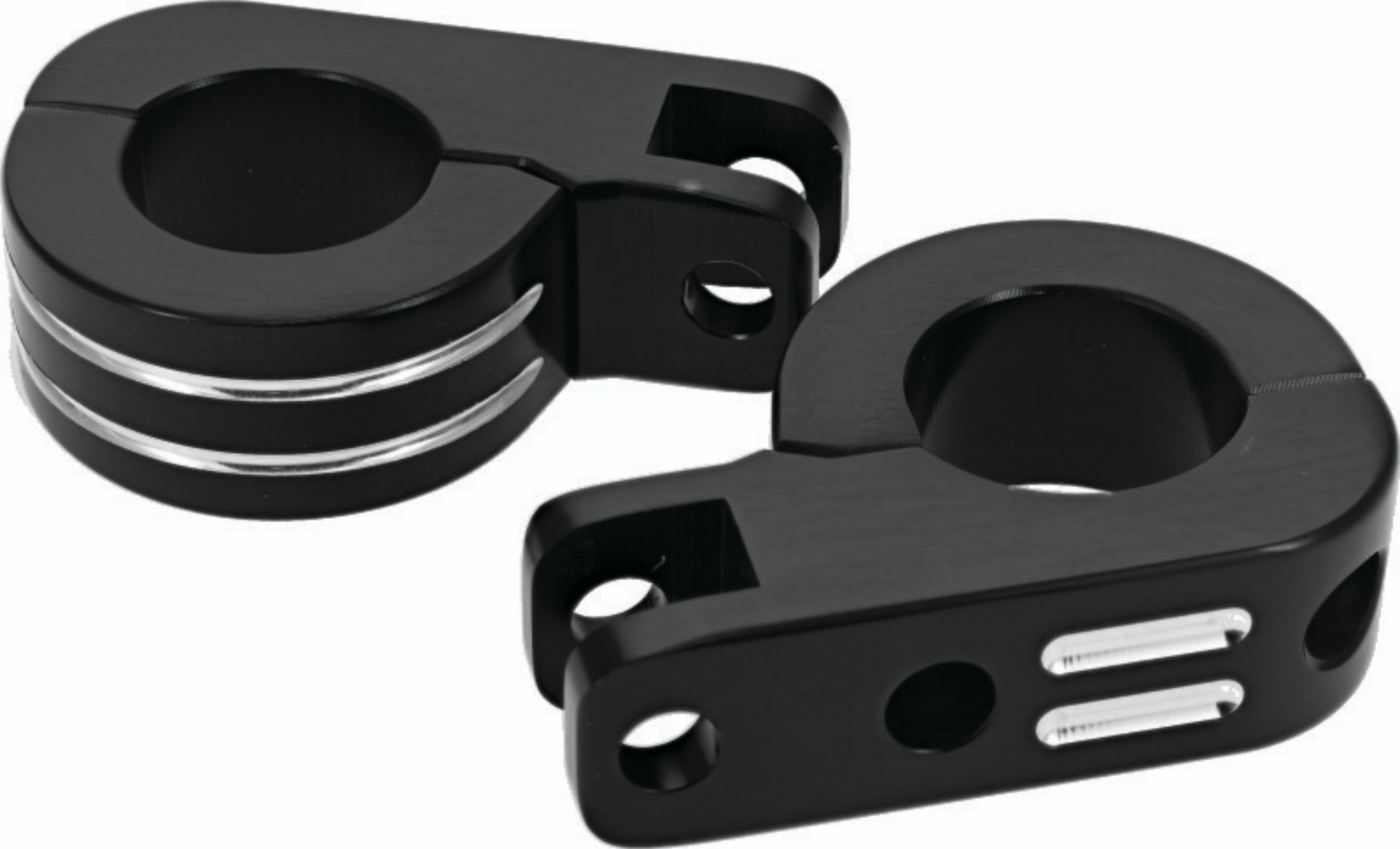 Picture of Bikers Choice Black Billet Highway Peg Mounts for 1.25 Inch Engine Guard Universal Custom Pr