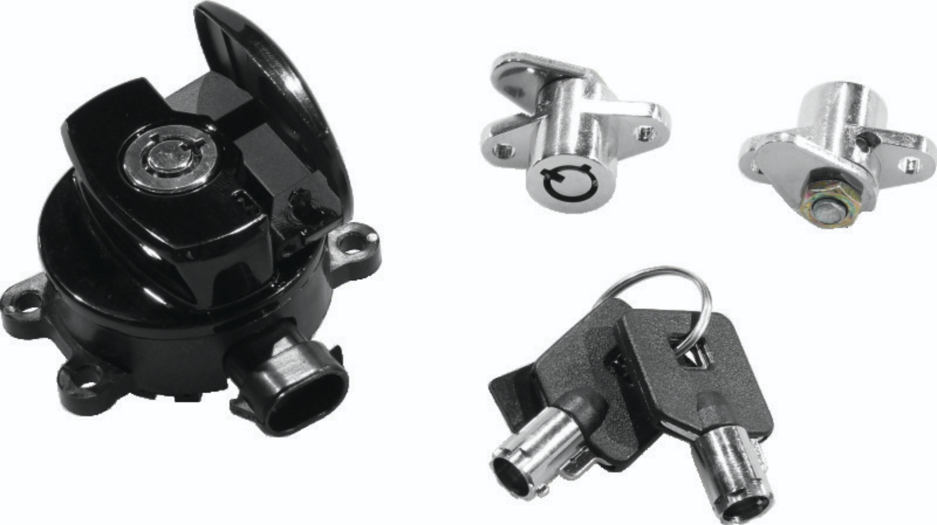 Picture of Bikers Choice 14-21 Road King Black Ignition Switch & Saddlebag Lock Kit
