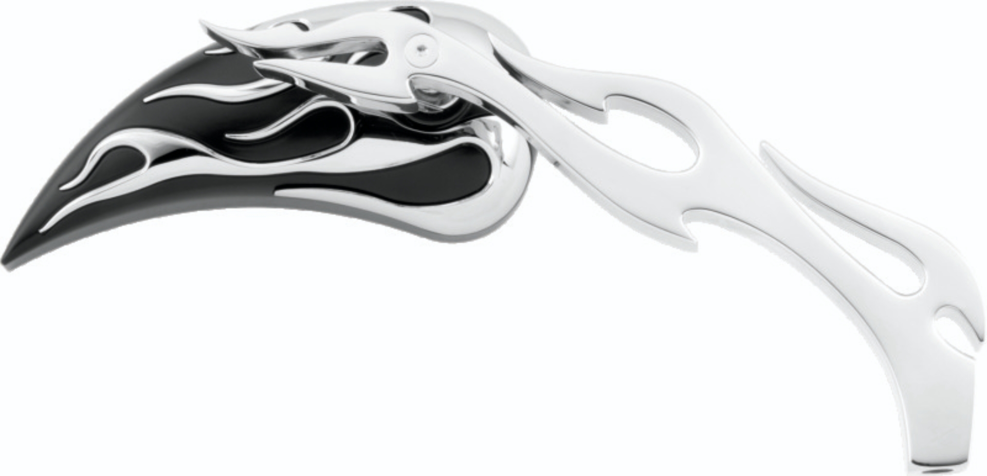 Picture of Bikers Choice 65-Up Black Teardrop Mirror With Flame (Pair)