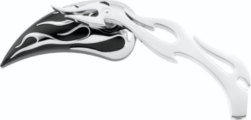 Picture of Bikers Choice 65-Up Black Teardrop Mirror With Flame (Pair)