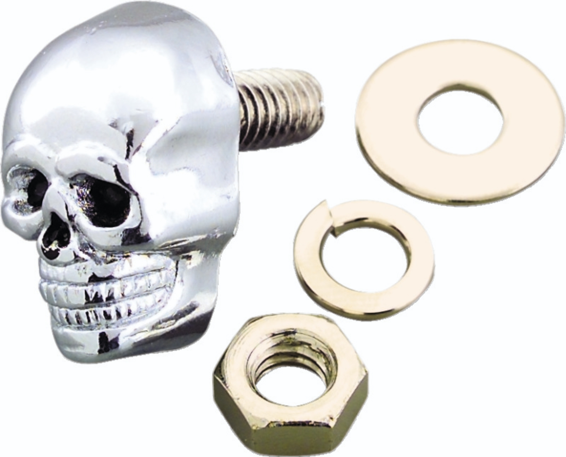Picture of Bikers Choice Chrome Skull Kromets 5/8 Long 1/4-20 Stud Ea
