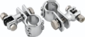 Picture of Bikers Choice Chrome Engine Guard Footpeg Mount for 1 1/4 Inch Tube. Uses Male Pegs
