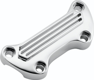 Picture of Bikers Choice 74-Up Chrome Finned Handlebar Clamp With 1in. Bars