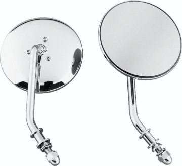 Picture of Bikers Choice 65-Up Chrome 4 Inch Round Short Stem Mirror Right Custom