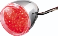 Picture of Bikers Choice Chrome LED Rear Billet Turn Signal Red Dual Circuit Clear Lens Universal Custom
