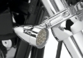 Picture of Bikers Choice Chrome Mini LED Turn Signals W/ 41 MM Clamp Universal Custom Pr