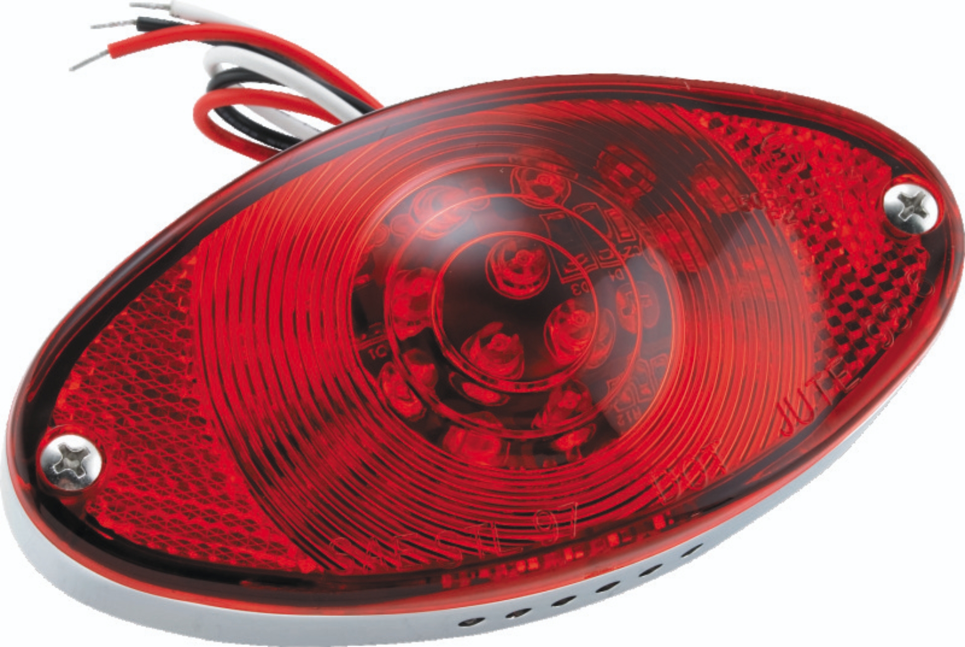 Picture of Bikers Choice Chrome LED Cateye Taillight Red Lens DOT Universal