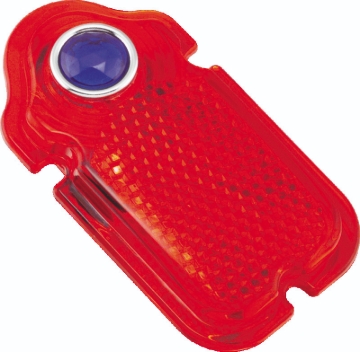 Picture of Bikers Choice Blue Dot Taillight Lens 47-54 Tombstone Replaces H-D 68090-47