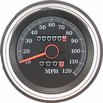 Picture of Bikers Choice L84-90 XL 85-87 FXRS 87-90 FX Replacement Speedo Black Face H-D 67037-85A