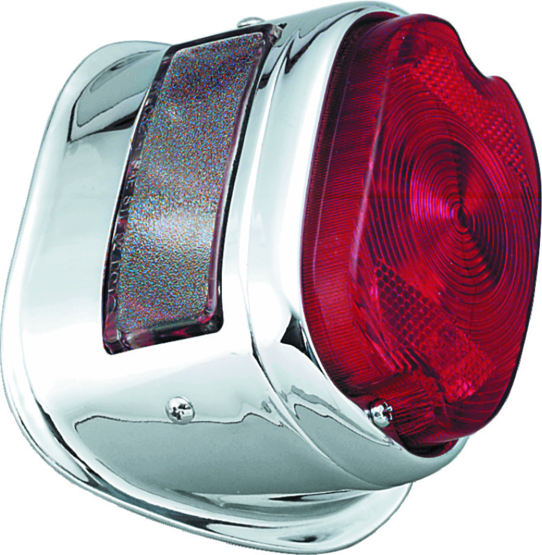Picture of Bikers Choice 56-72 Big Twin & XL Chrome Taillight W/Red Lens & Top License Light Repl H-D 68010-64B