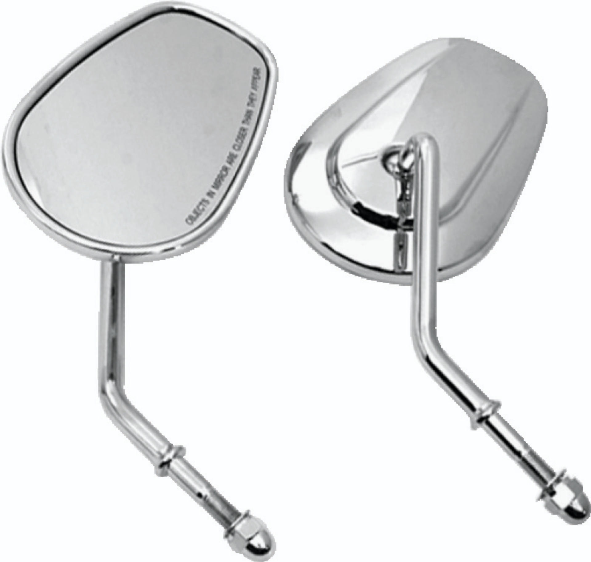 Picture of Bikers Choice Chrome Tapered Short Stem Mirrors Pr
