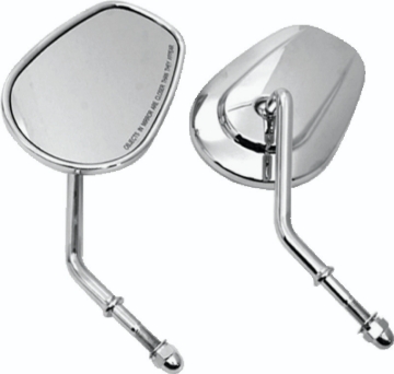 Picture of Bikers Choice Chrome Tapered Short Stem Mirrors Pr