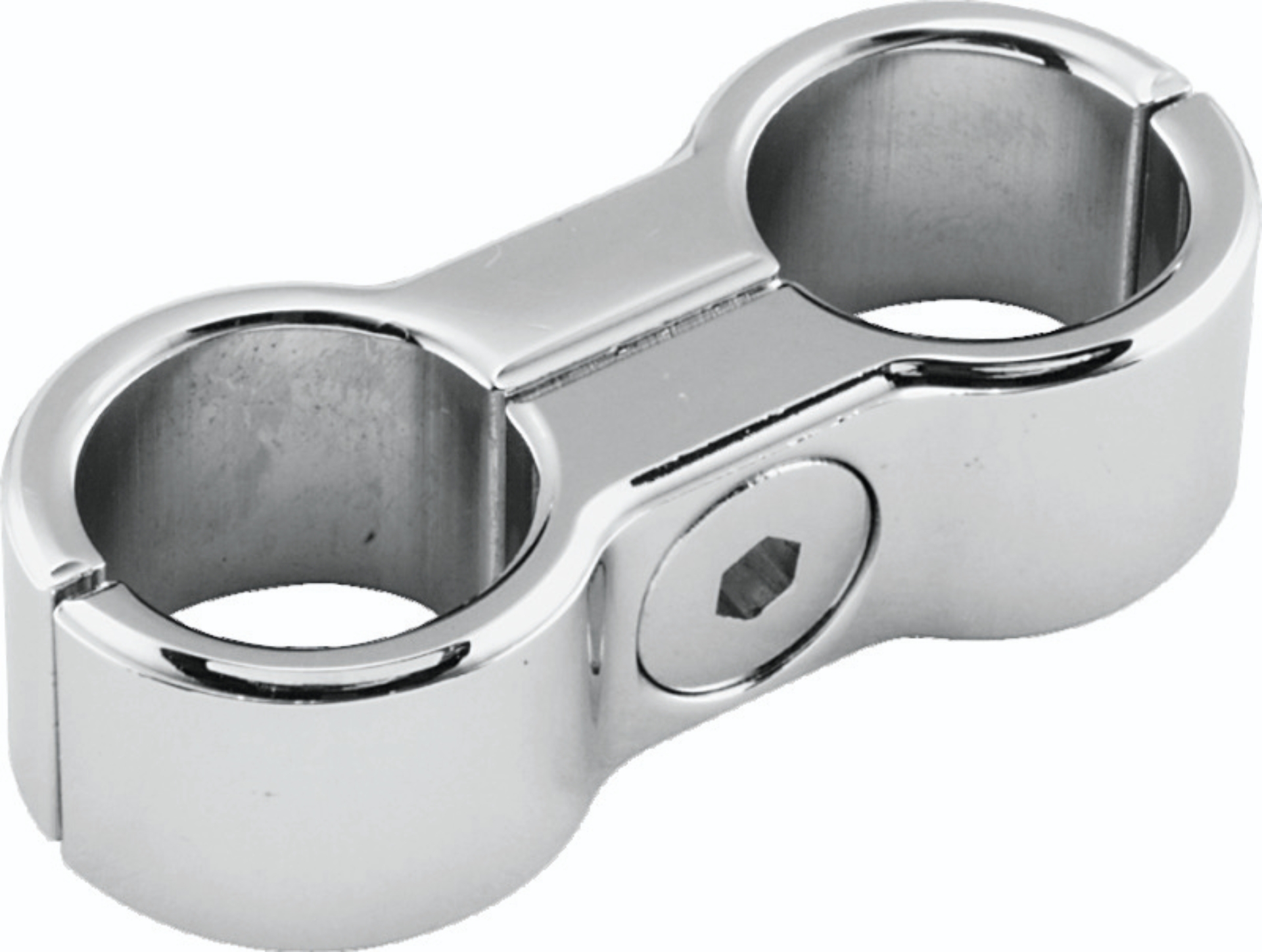Picture of Bikers Choice Chrome Plain Oil Hose Separator For 2 Hoses