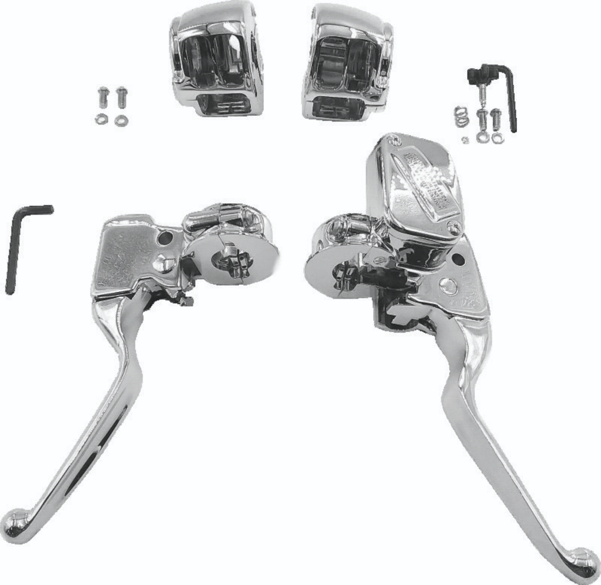 Picture of Bikers Choice 15-17 Softail Chrome Handlebar Control Kit 1/2 Inch Bore Single Disc