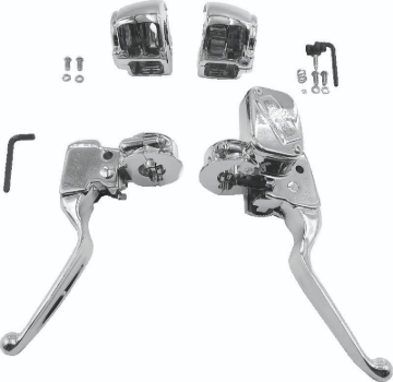 Picture of Bikers Choice 15-17 Softail Chrome Handlebar Control Kit 1/2 Inch Bore Single Disc