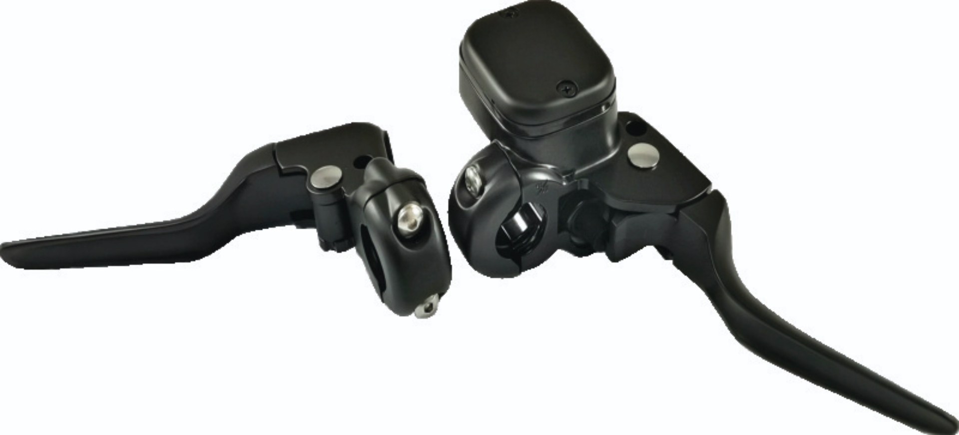 Picture of Bikers Choice Black 11/16 Bore Custom Handlebar Control Kit 1 Inch Bar Cable Clutch No Switches