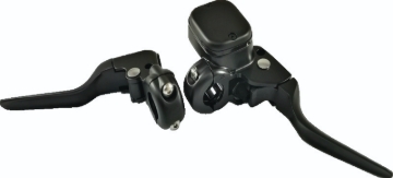 Picture of Bikers Choice Black 11/16 Bore Custom Handlebar Control Kit 1 Inch Bar Cable Clutch No Switches