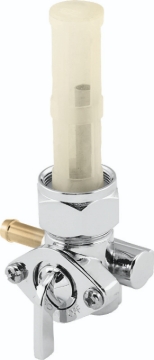 Picture of Bikers Choice Chrome 22MM Petcock With Screen Left Outlet Custom