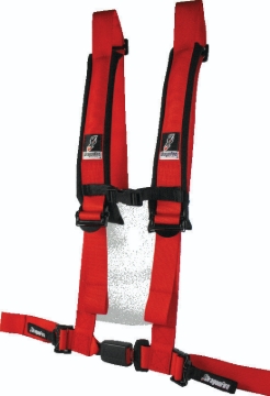 Picture of DragonFire Racing Harness H-Style- 4-Point- EZ-Adjust- 2in Buckle- Red