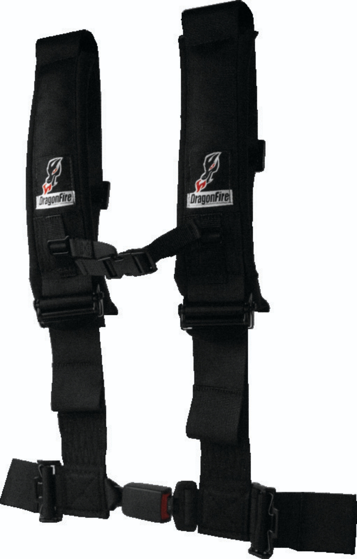 Picture of DragonFire Racing Harness H-Style- 4-Point- EZ-Adjust- 3in Buckle- Black