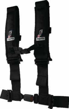 Picture of DragonFire Racing Harness H-Style- 4-Point- EZ-Adjust- 3in Buckle- Black
