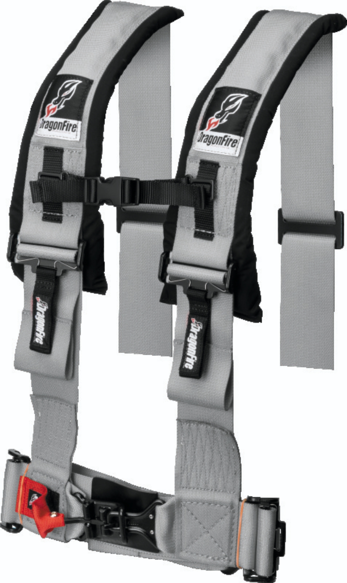Picture of DragonFire Racing Harness H Style- 4-Point- 3in Buckle- Grey