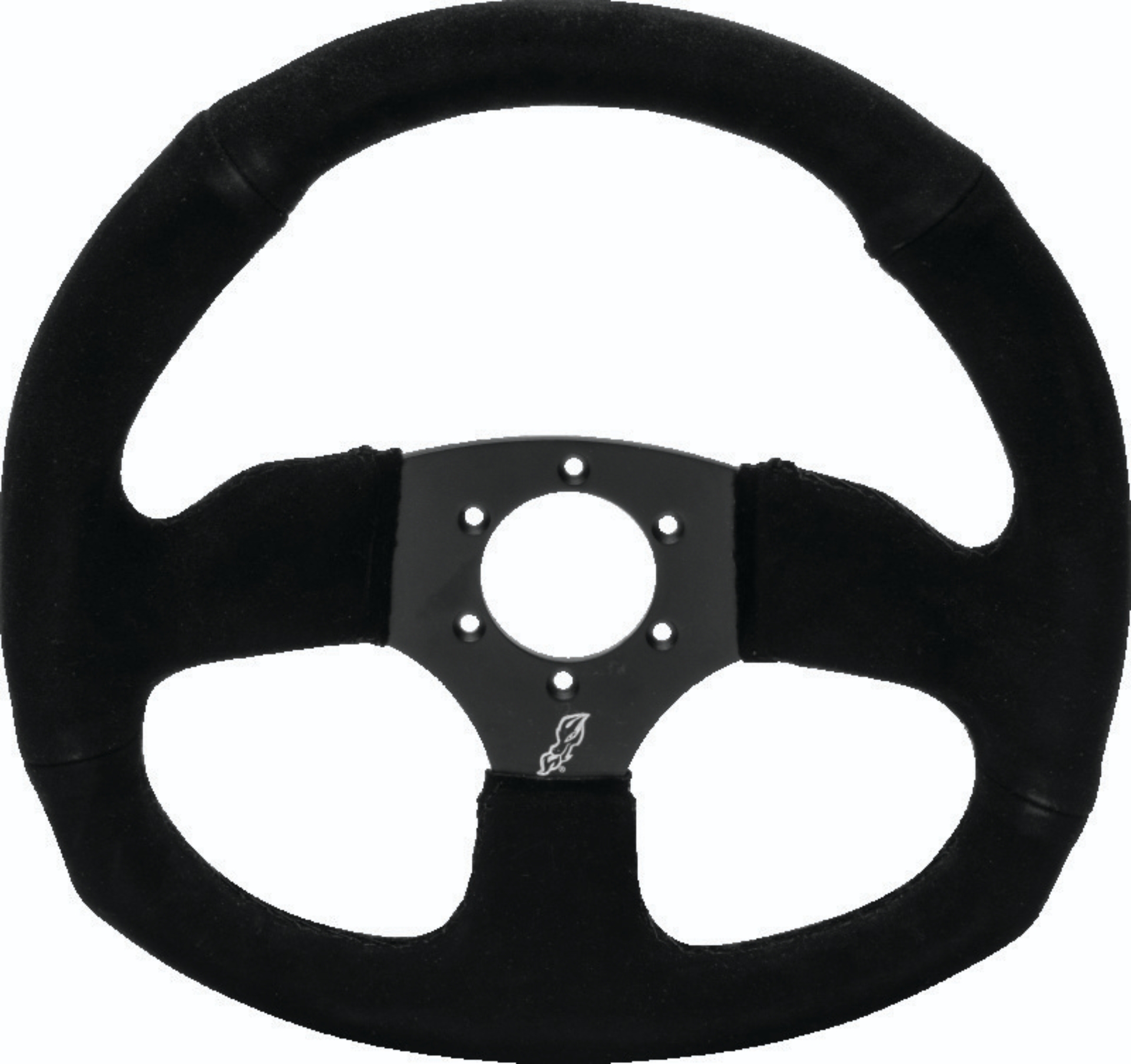 Picture of DragonFire Racing Steering Wheels - D-shaped- Suede- Iron Series- 0in offset