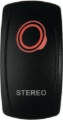 Picture of DragonFire Racing Lighted Switch Stereo On/Off Red