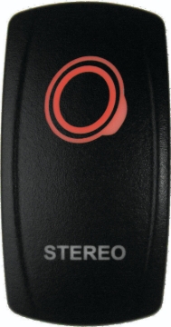 Picture of DragonFire Racing Lighted Switch Stereo On/Off Red