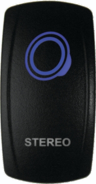 Picture of DragonFire Racing Lighted Switch Stereo On/Off Blue