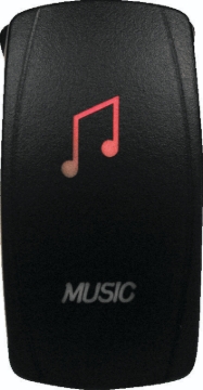 Picture of DragonFire Racing Lighted Switch Music On/Off Red