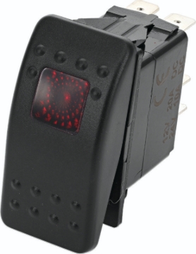 Picture of DragonFire Racing Lighted Switch On/Off Rocker Switch Red Lite
