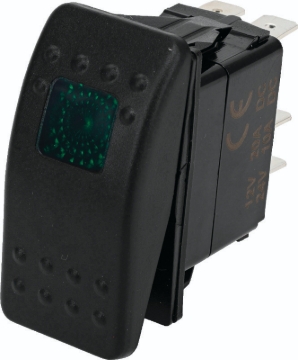 Picture of DragonFire Racing Lighted Switch On/Off Rocker Switch Green Lite