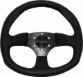 Picture of DragonFire Racing Steering Wheels - D-Shaped- Vinyl- Black- 0in offset