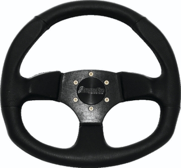 Picture of DragonFire Racing Steering Wheels - D-Shaped- Vinyl- Black- 0in offset