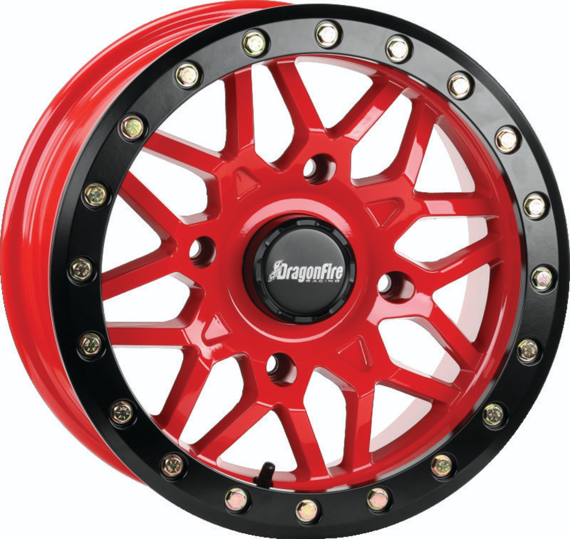 Picture of DragonFire Racing Typhon Wheel 14X7 4/137 5+2 +10 Machined Red