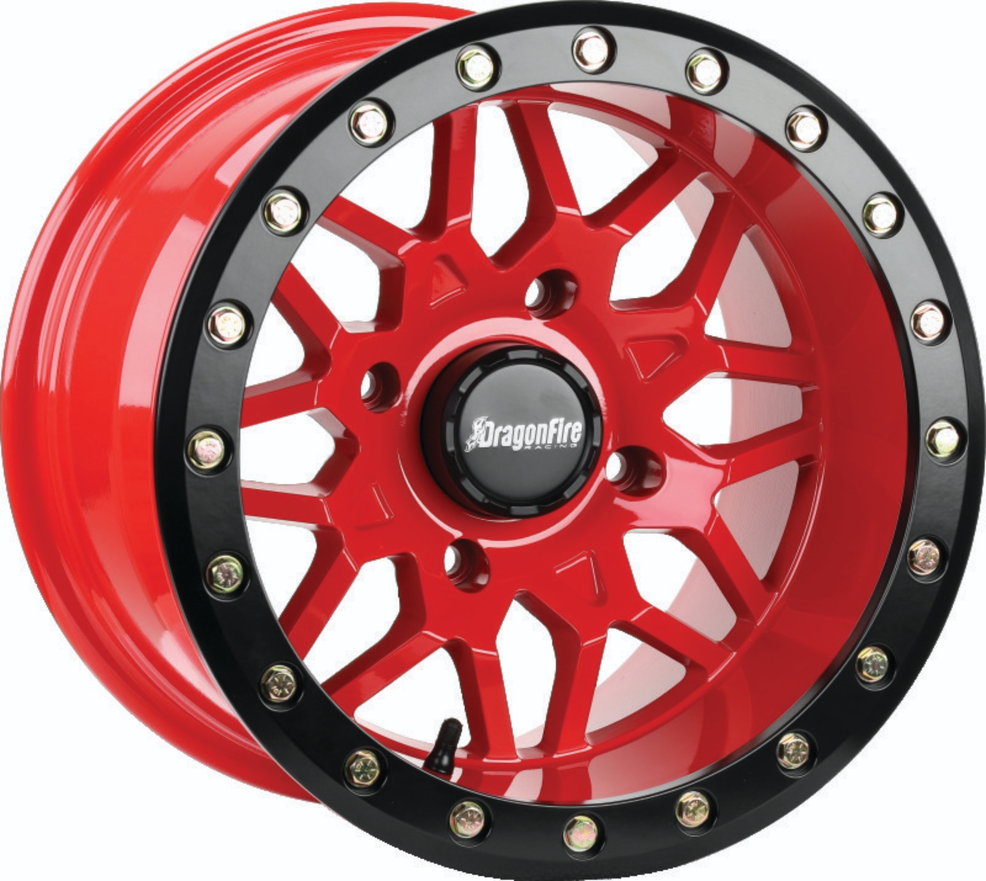 Picture of DragonFire Racing Typhon Wheel 15X10 4/156 5+5 +0 Machined Red