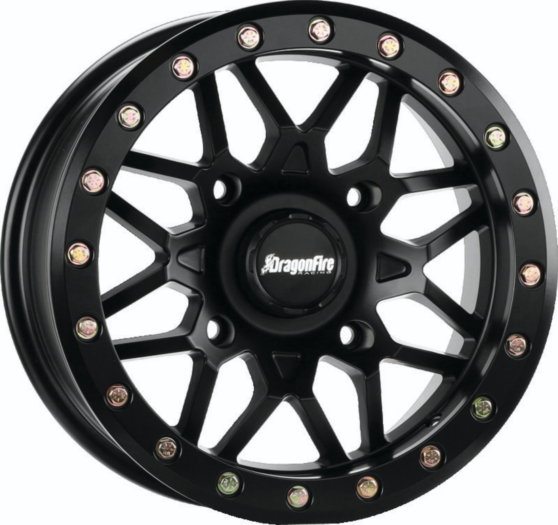 Picture of DragonFire Racing Typhon Wheel 14X7 4/137 5+2 +10 Machined Black