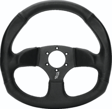 Picture of DragonFire Racing Steering Wheels - D-Shaped- Vinyl- Iron Series- 0in offset